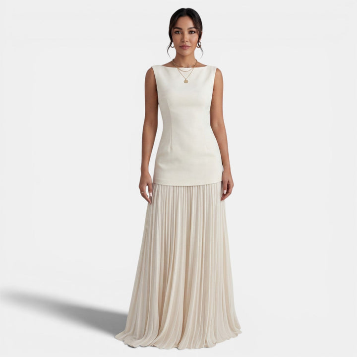 Conjunto Mujer 2 Piezas Vestido Plisado