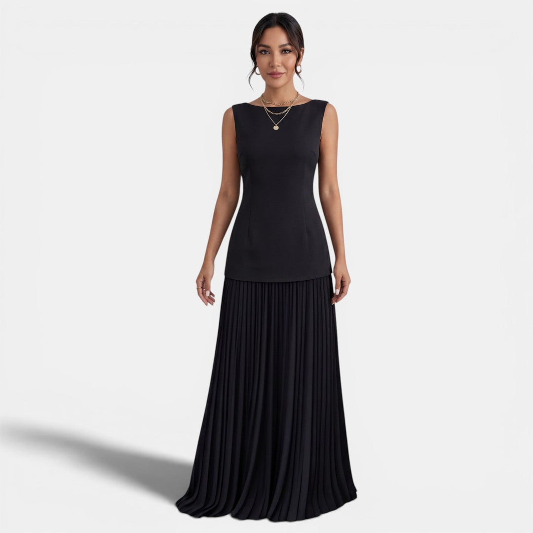 Conjunto Mujer 2 Piezas Vestido Plisado