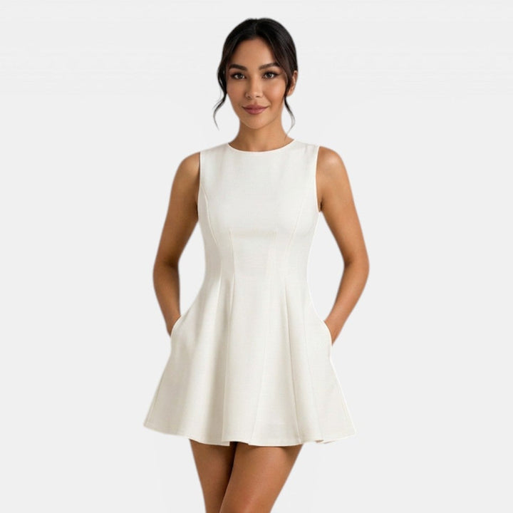 Vestido Mini Mujer Sin Mangas
