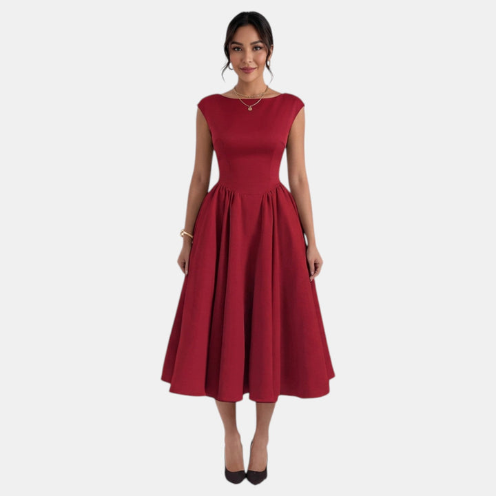 Vestido Midi Mujer Espalda Abierta