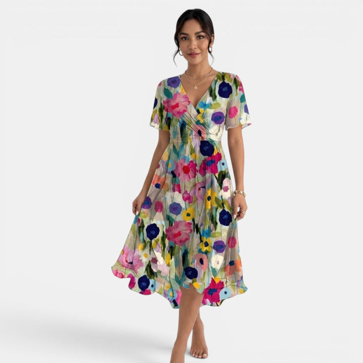Vestido Midi Floral Mujer Verano