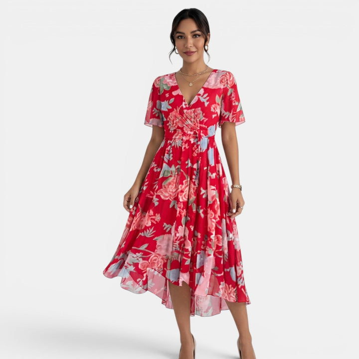 Vestido Midi Floral Mujer Verano