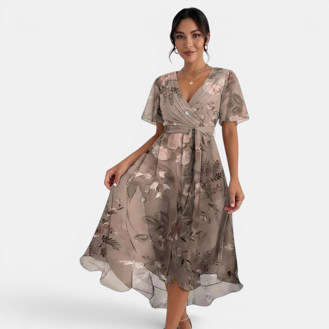 Vestido Midi Floral Mujer Verano
